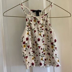 Floral cropped tank top. Only worn twice.